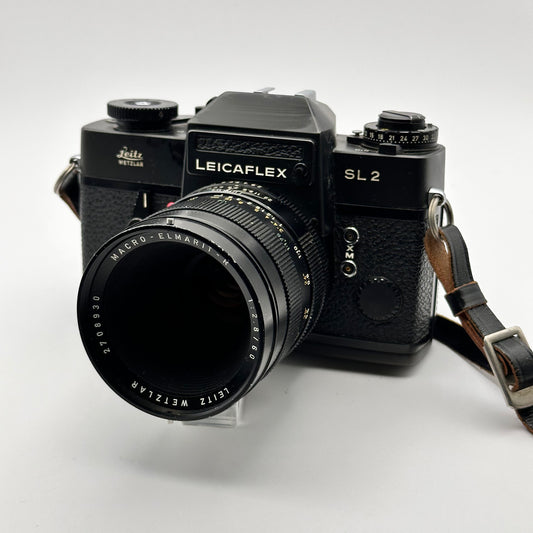 Leica Leitz Leicaflex SL2 Schwarz inkl. Macro-Elmarit R 60mm f/2.8