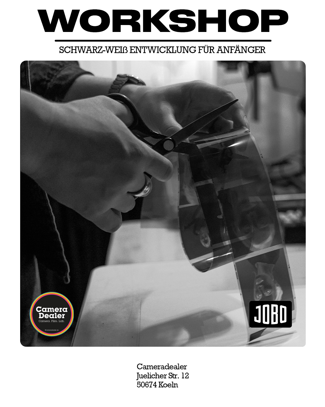 Jobo Schwarz-Weiß Workshop inkl. Photowalk 4 Std. am 14.04.2024 12-16 Uhr